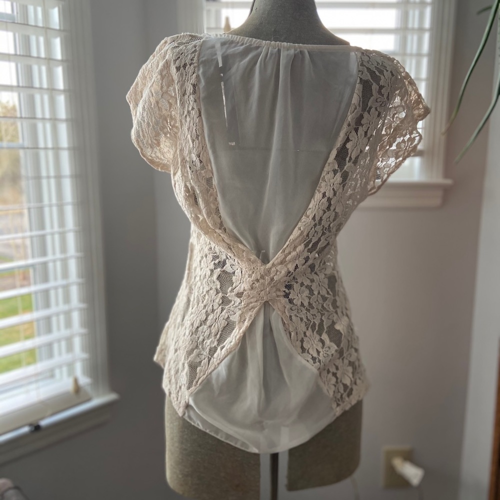 Gorgeous Issi Embroidered Sheer Dressy Tank M - Picture 5 of 12